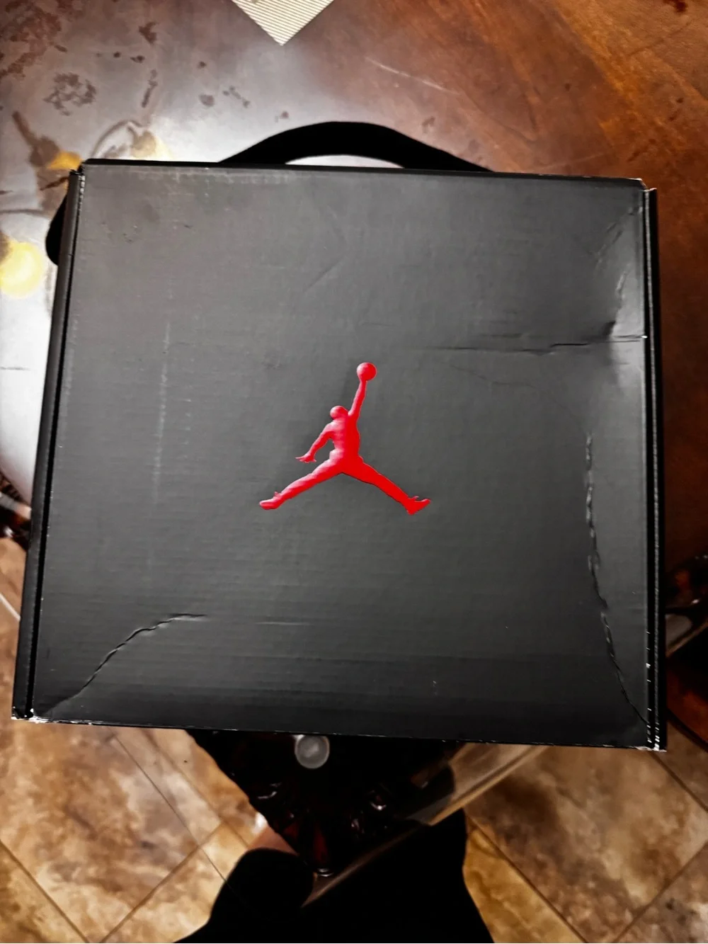 Jordan Black Box with Red Jumpman Logo